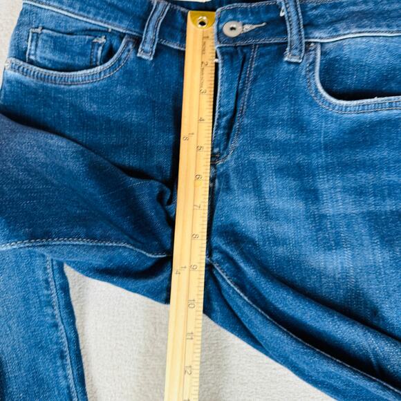 Pilcro and the Letterpress Jeans Womens 28 Dark Wash Blue Denim Mid Rise Skinny - Picture 11 of 13